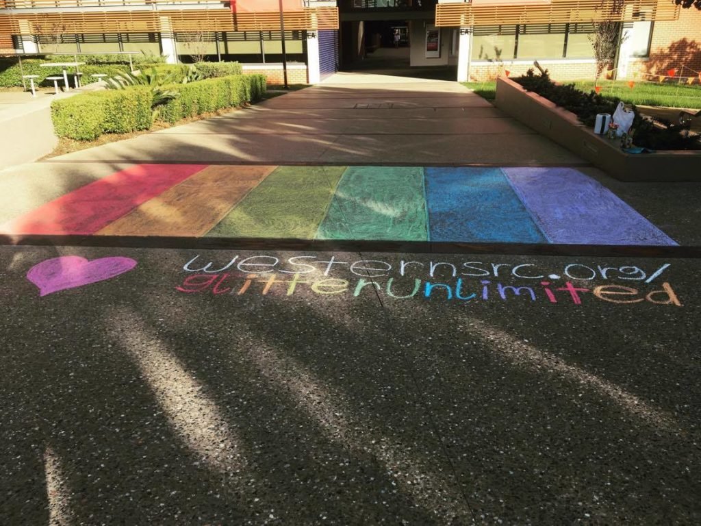 The rainbow appeared on Parramatta Campus today but is scheduled to be removed this afternoon following orders from Capital Works and Facilities 