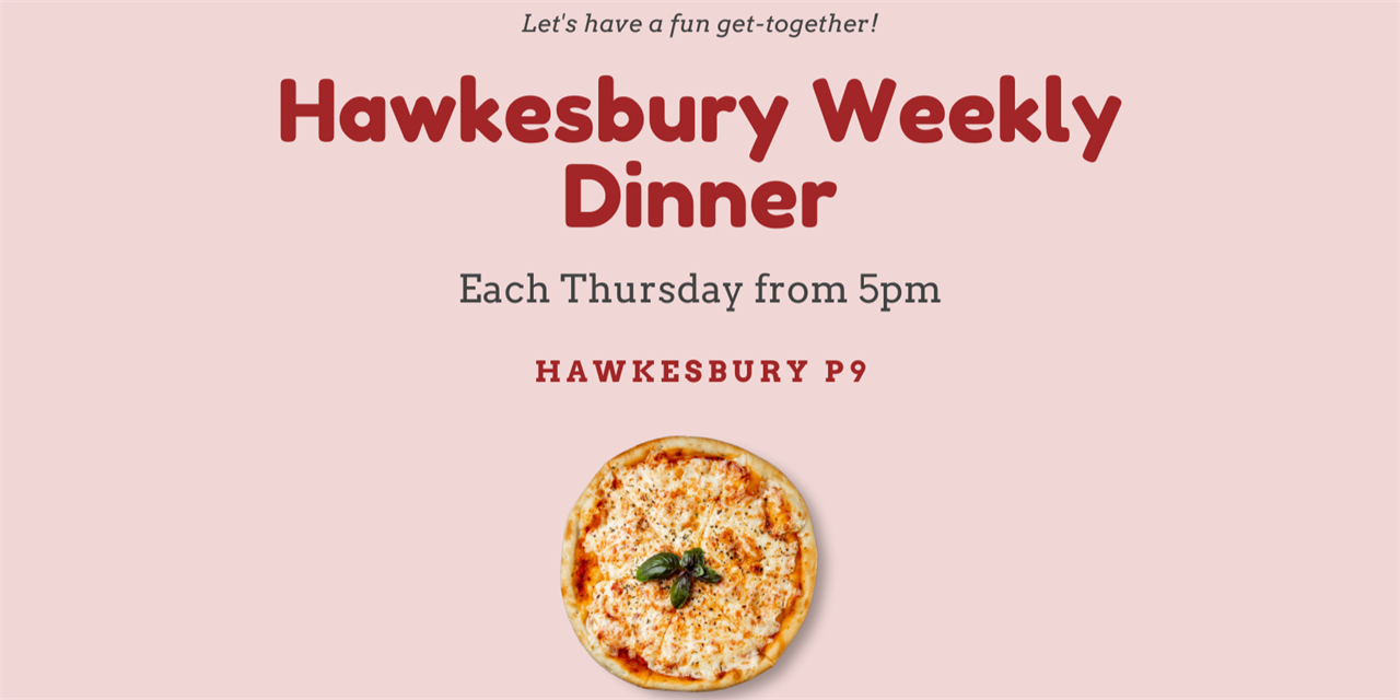 Hawkesbury Weekly Dinner in Multifaith Space – Building P9