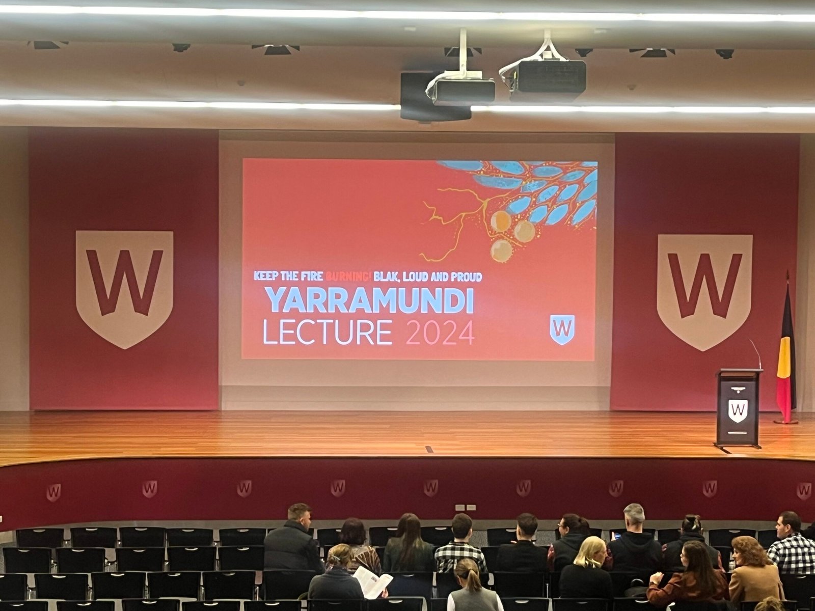 The Stage for the Yarramundi Lecture at Parramatta South Campus