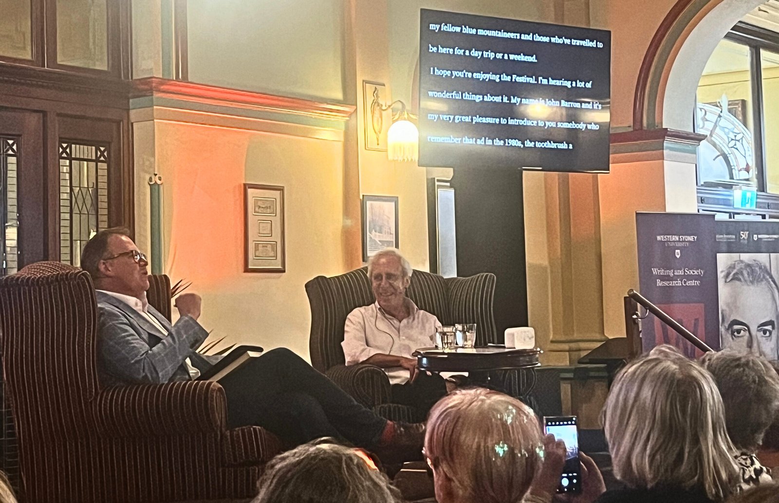 Bruce Wolpe, author of the book Trump’s Australia, and John Barron, an ABC journalist with 20 years of experience, discussed Trump’s presidency at the Blue Mountains Writers Festival 2024